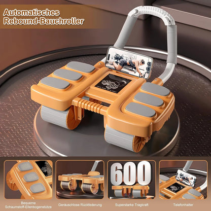 عجلة تمارين البطن المتطورة بدعامة للمرفقين – Ab Roller برجوع أوتوماتيك وثبات عالي