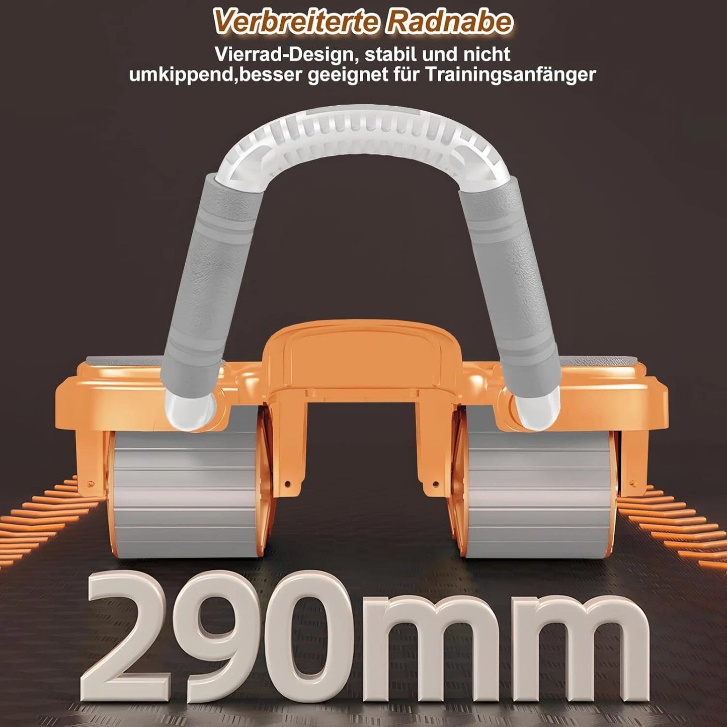 عجلة تمارين البطن المتطورة بدعامة للمرفقين – Ab Roller برجوع أوتوماتيك وثبات عالي