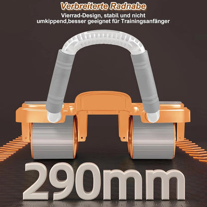 عجلة تمارين البطن المتطورة بدعامة للمرفقين – Ab Roller برجوع أوتوماتيك وثبات عالي