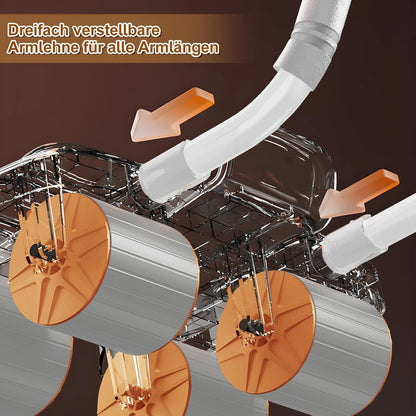 عجلة تمارين البطن المتطورة بدعامة للمرفقين – Ab Roller برجوع أوتوماتيك وثبات عالي